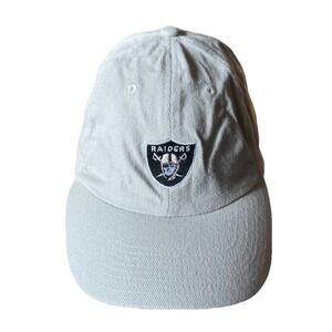 Vintage Oakland Raiders Hat Y2K Khaki Strapback Cap NFL